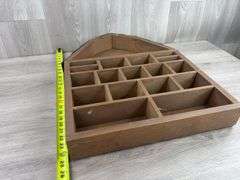 2 Wood Barn Display Cases, 18”Wx24”Hx3”D