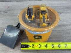 John Deere 2 Vehicle & Shovel In Bucket Set