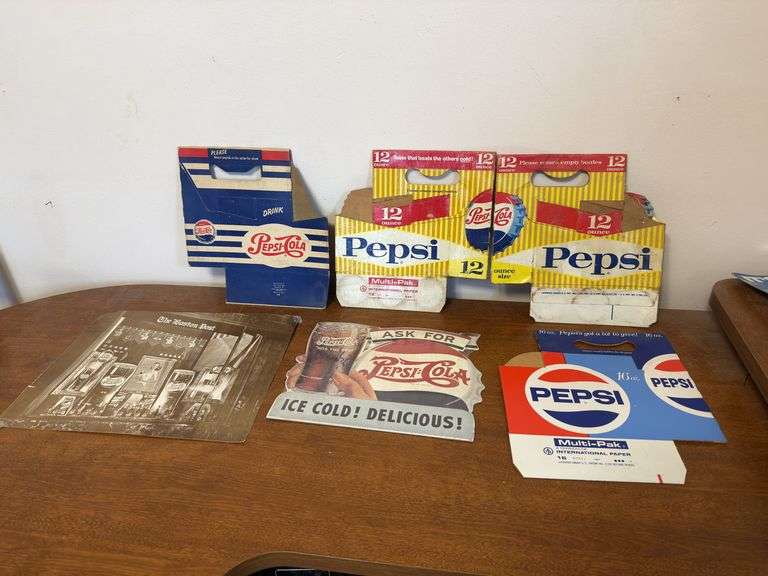 Pepsi-Cola Cardboard Carriers & Advertisements