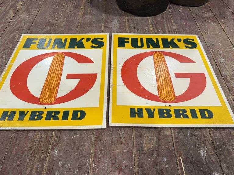 2 Funk’s Hybrid Corkboard Signs, 18”x20 3/4”