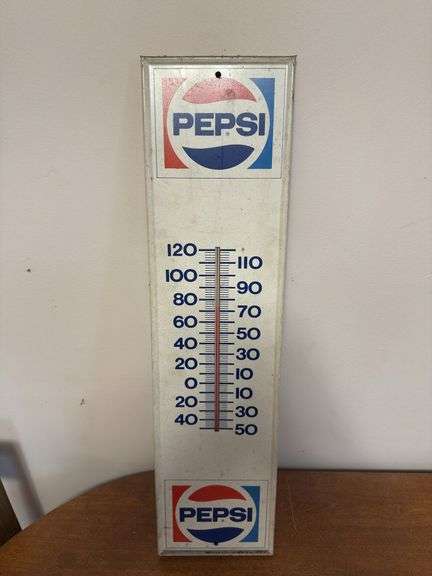 Pepsi-Cola Thermometer, 7”x28”
