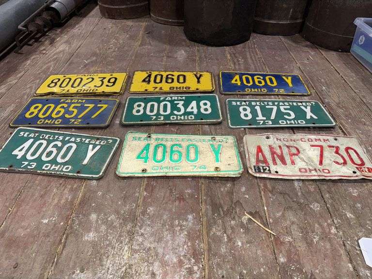 1970’s Ohio License Plates