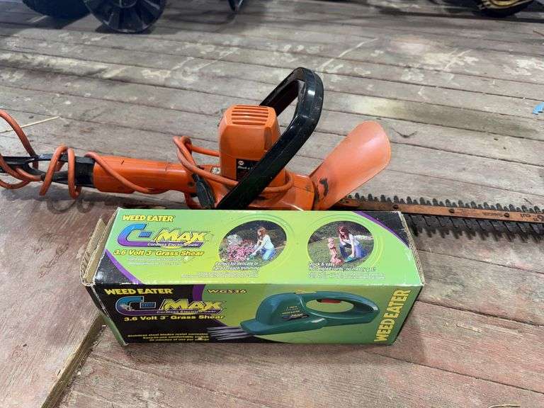 Black & Decker 16” Deluxe Hedge Trimmer, Weed Eater 3” Grass Shear