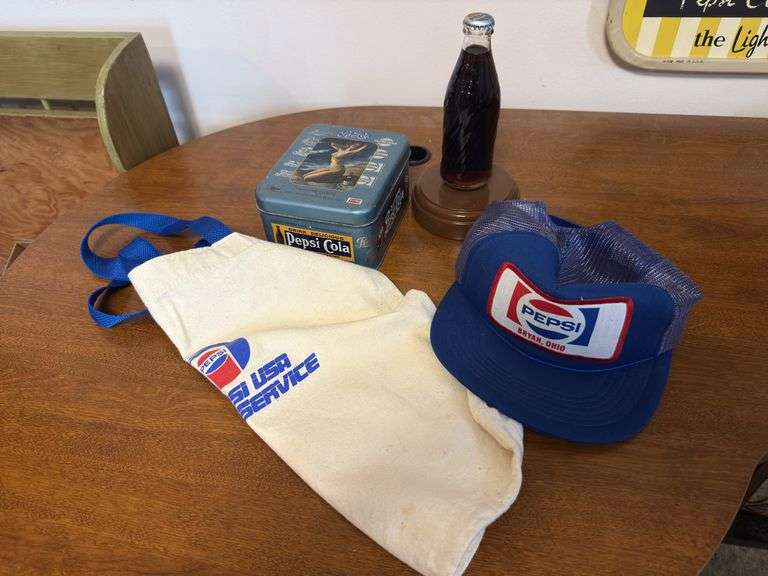 Pepsi-Cola Trading Cards, Music Bottle, Hat & Tote Bag