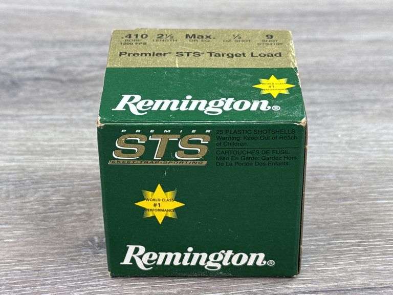 Remington .410 Premier STS Target Loads, 2 1/2”, 1/2 Oz., 9 Shot, Qty 25