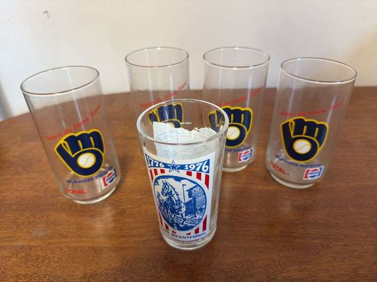 Pepsi-Cola Milwaukee Brewers & Ohio Bicentennial Glasses
