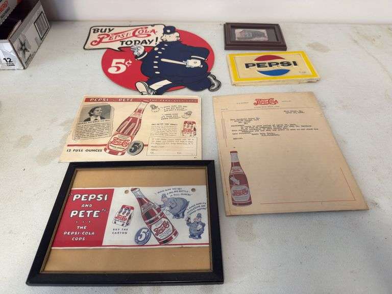 Pepsi-Cola Metal & Plastic Signs, Magazine Ads, Picture