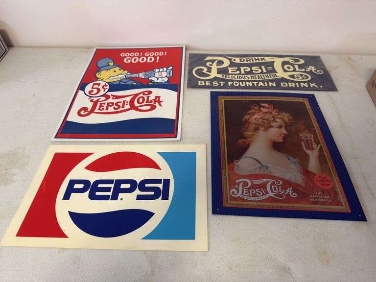 Pepsi-Cola Metal & Plastic Signs