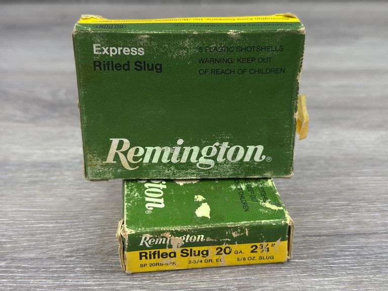 Remington Rifled 20 Gauge Slugs, 2 Boxes, 2 3/4”, 5/8 Oz.