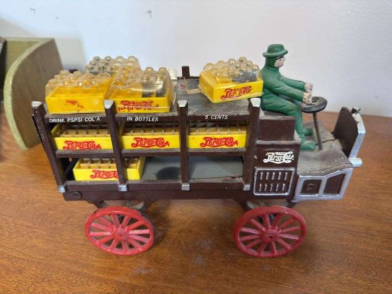 Pepsi-Cola Cast Iron Delivery Truck, 11” Long