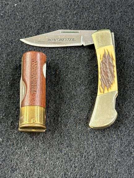 2 Winchester Folding Knives- 1-12 Gauge Replica