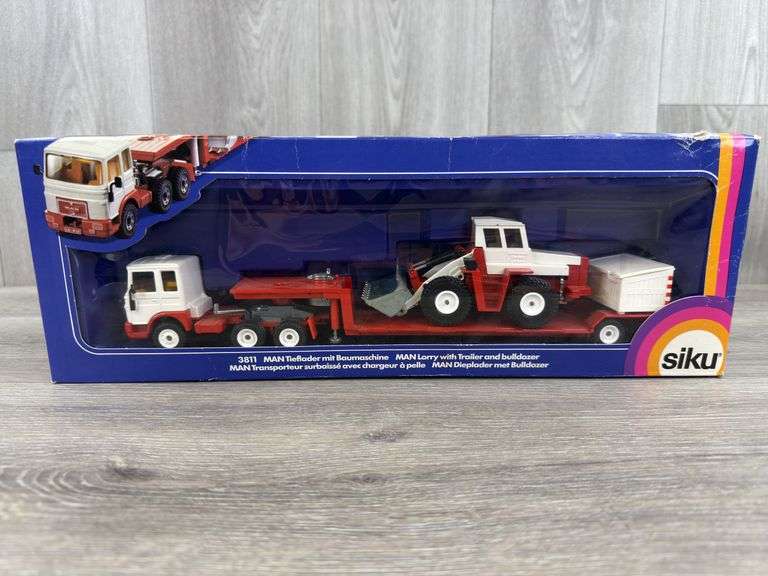 MAN Lorry W/Trailer & Bulldozer, 1/55, Siku