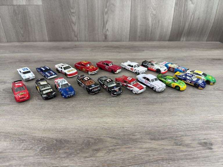 18 NASCAR 1/64 Race Cars-Dale Earnhardt, Chad Little, Lee Petty
