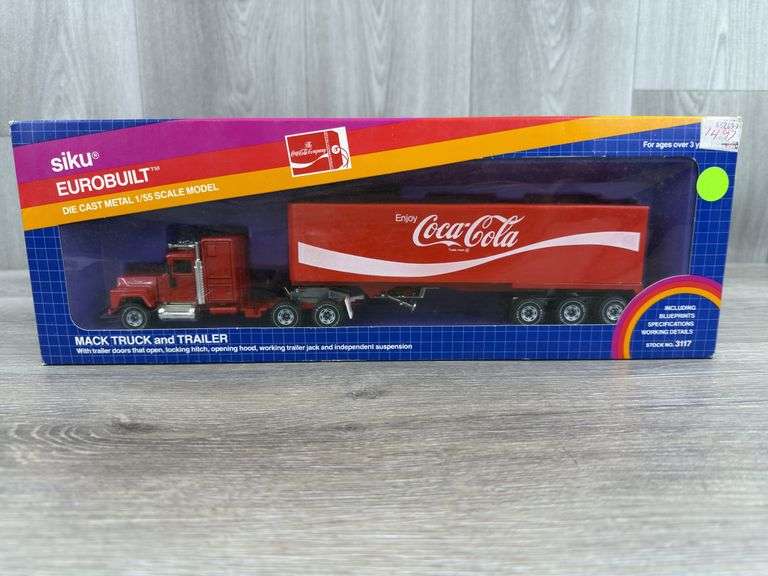 Mack Coca-Cola Truck & Trailer, 1/55, Siku