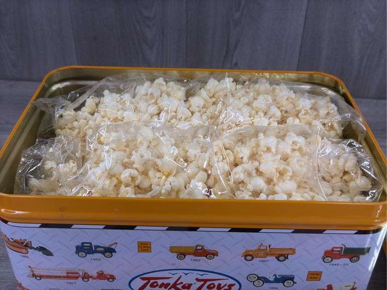 Tonka Toys Popcorn Tin, 20 Oz., Popcorn Is Sealed
