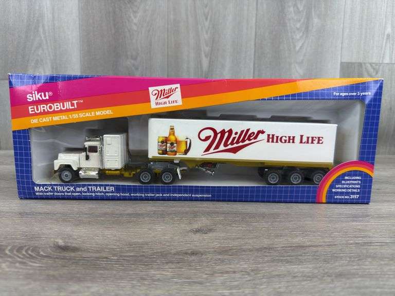 Mack Miller High Life Truck & Trailer, 1/55, Siku
