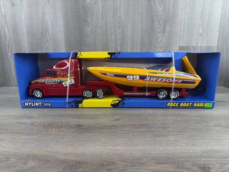 Awesome Powerboats Race Boat Hauler, 26” Long, Nylint Toys