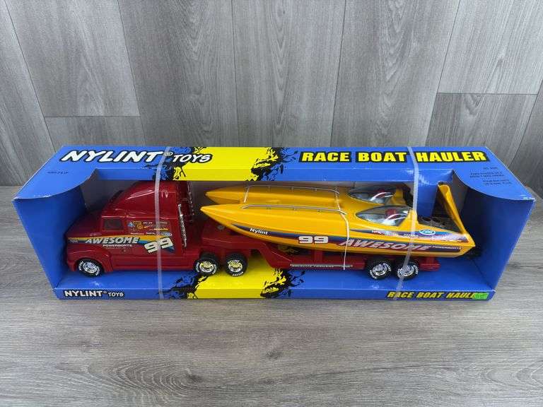 Awesome Powerboats Race Boat Hauler, 26” Long, Nylint Toys