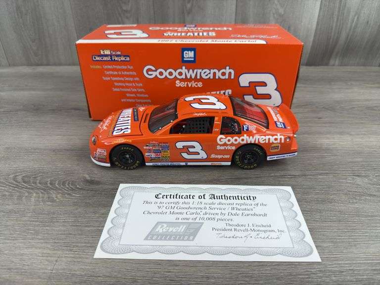 Dale Earnhardt Sr. #3 Wheaties 1997 Chevrolet Monte Carlo, 1/18, Revell Collection, 1 Of 10,008, Certificate Of Authenticity
