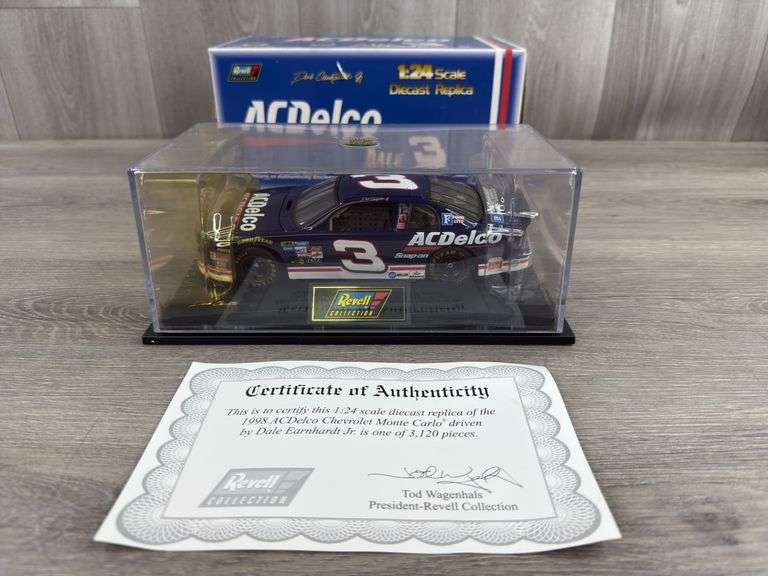 Dale Earnhardt Jr. #3 1998 ACDelco Monte Carlo, 1/24, Revell Collection, 1 Of 3,120, Certificate Of Authenticity