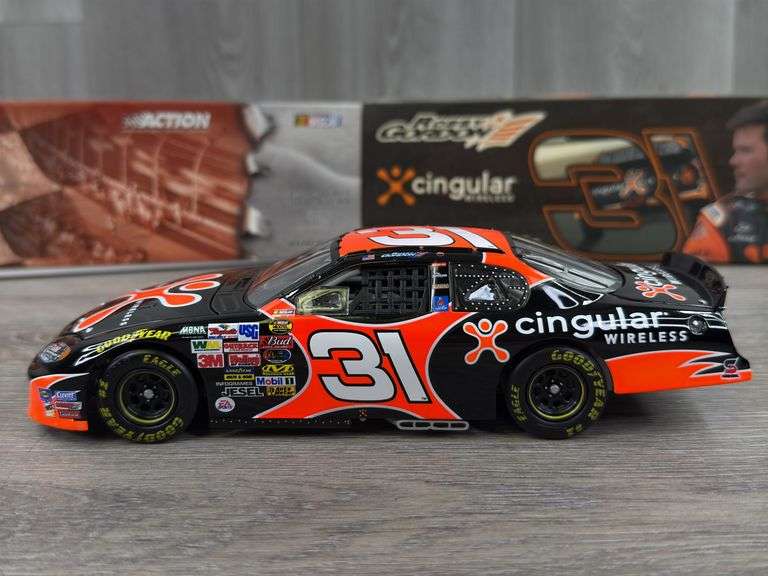 Robby Gordon #31 Cingular Wireless/Black 2004 Monte Carlo Stock Car, 1/24, Limited Edition, 1 Of 2,844, Action