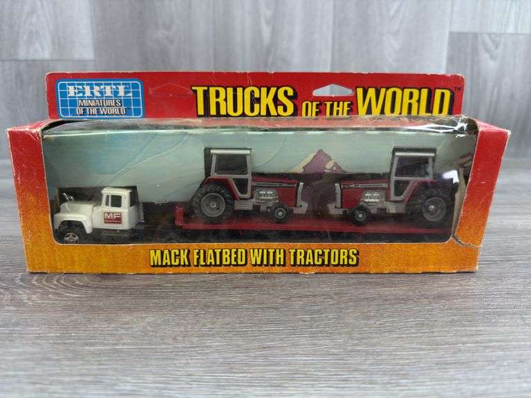 Mack Massey Ferguson Flatbed W/2-2775 WF Tractors, 1/64, Ertl
