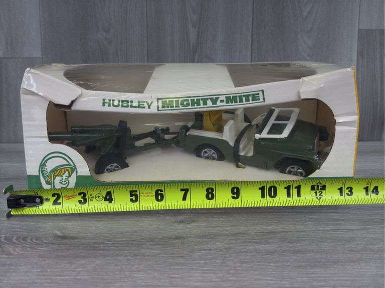Hubley Mighty-Mite Jeep’N Cannon, Original Box & Plastic Wrap