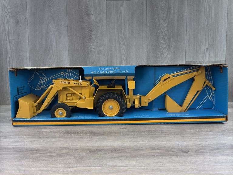 Giant Ford 755A Tractor/Loader/Backhoe, 1/12, Ertl, No. 820