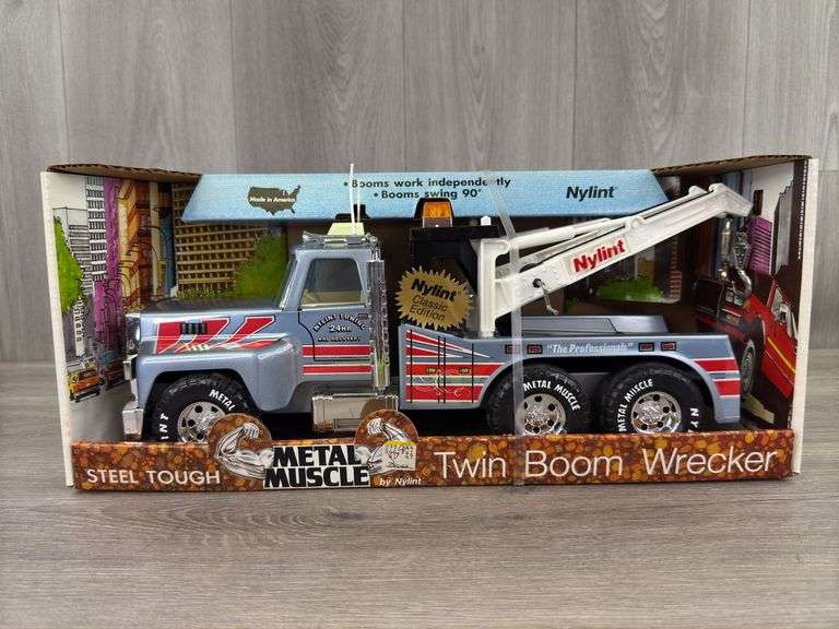 Nylint Towing Twin Boom Wrecker, 16” Long, Metal Muscle