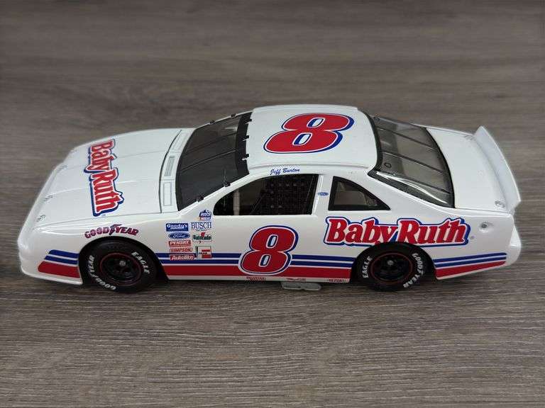 Jeff Burton #8 Baby Ruth 1990 Thunderbird Stock Car, 1/24, Limited Edition, 1 Of 8,004, Action