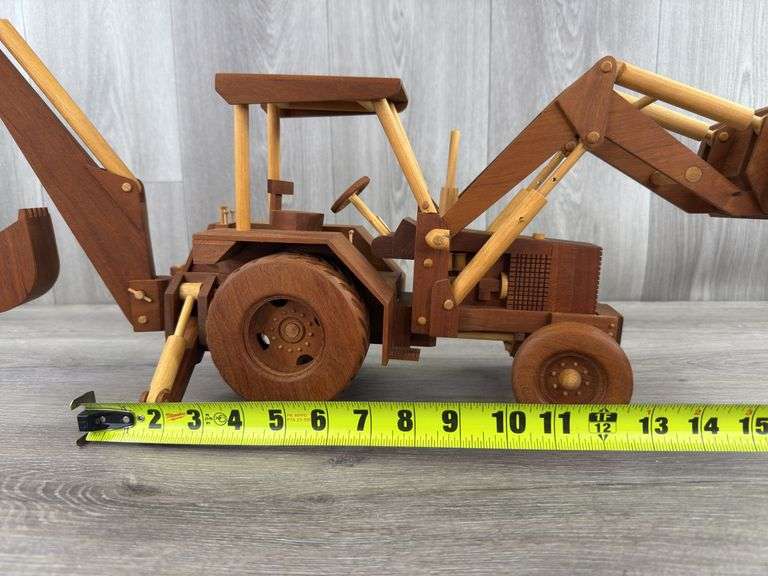 Custom Built Wood Backhoe/Loader, Tractor Is 13”