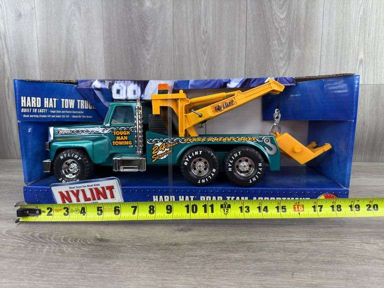 Tough Man Towing Hard Hat Tow Truck, 19” Long, Nylint