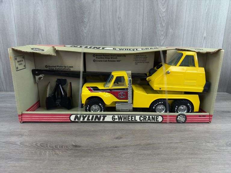 Nylint Sand & Gravel 6-Wheel Crane, 23” Long