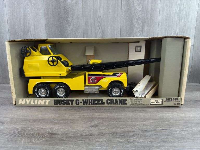 Nylint Sand & Gravel 6-Wheel Crane, 23” Long