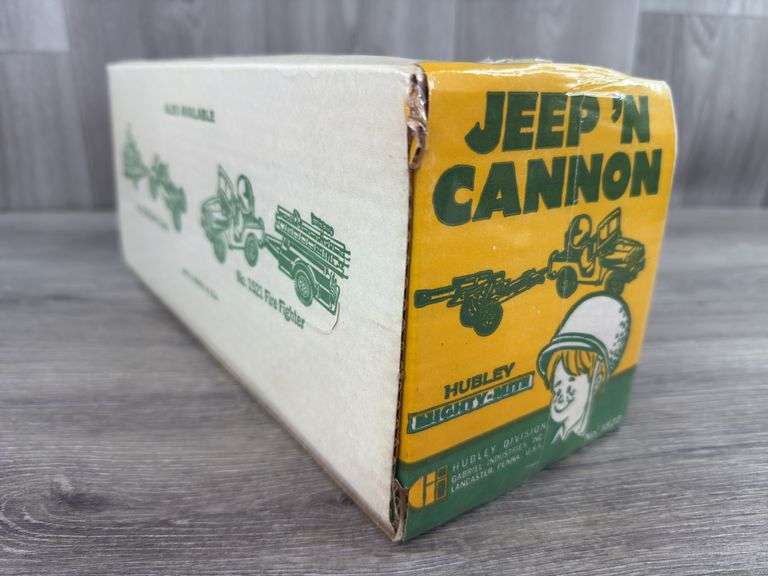 Hubley Mighty-Mite Jeep’N Cannon, Original Box & Plastic Wrap