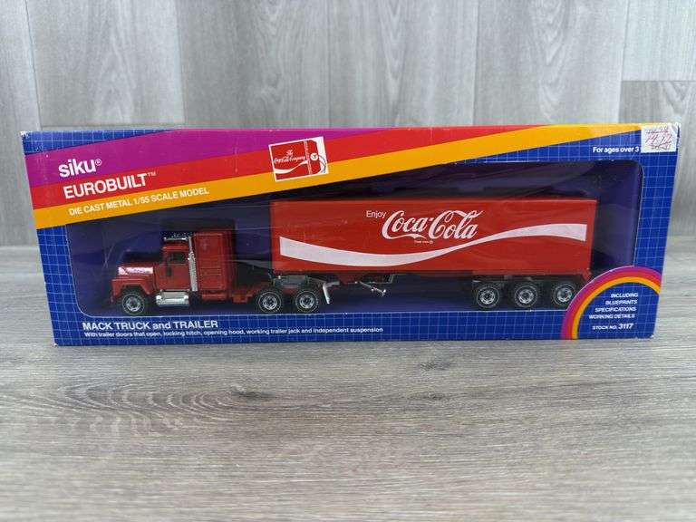 Mack Coca-Cola Truck & Trailer, 1/55, Siku