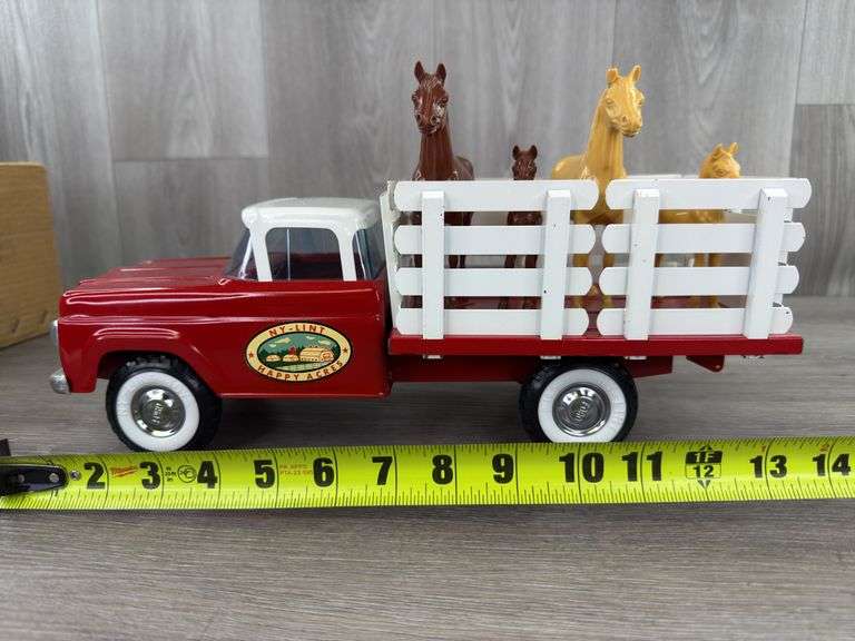 Ny-Lint Happy Acres Ford Stake Truck, 14” Long, Ny-Lint Toys