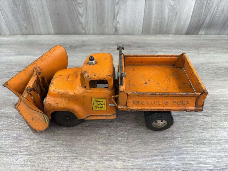 State Hi-Way Dept. Plow/Dump Truck, 17 1/2” Long