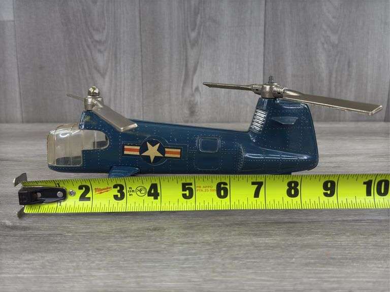 Hubley Metal Toy Copter, Original Box, 9” Long, No. 483