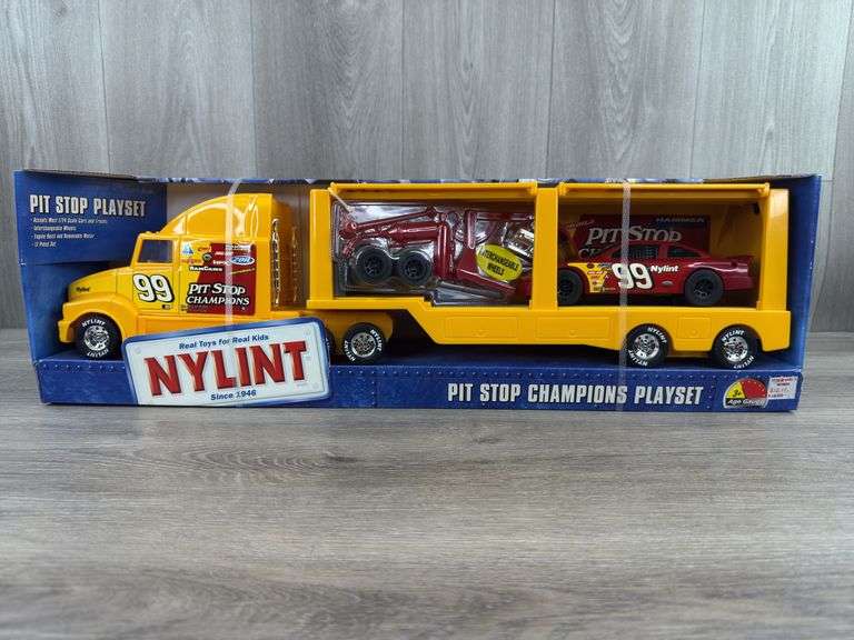Pit Stop Champions Playset, 24 1/2” Long, Nylint