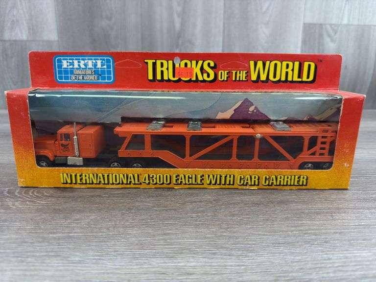 International 4300 Eagle TOI Transport Car Carrier, 1/64, Ertl, Trucks & Miniatures Of The World