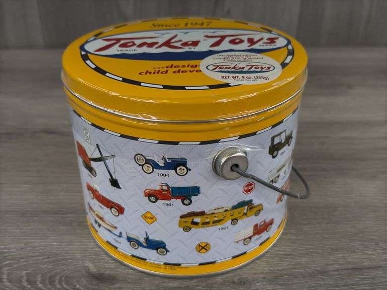 Tonka Toys Metal Pail W/Molded Tonka Cookies, Sealed