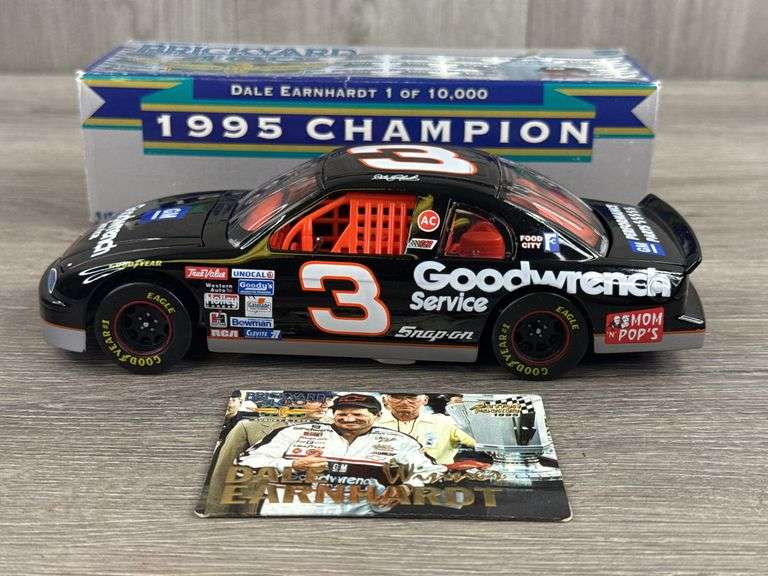 Dale Earnhardt Sr. #3 Goodwrench Service Stock Car, 1/24, Action, Limited Edition W/Trading Card, 1 Of 10,000, 1995 Brickyard 400 Champion