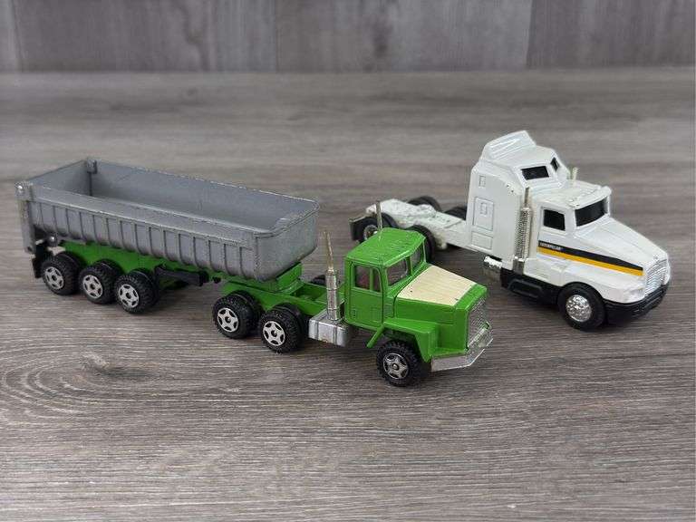 Caterpillar Kenworth T600A Tractor, International Tractor & Dump Trailer