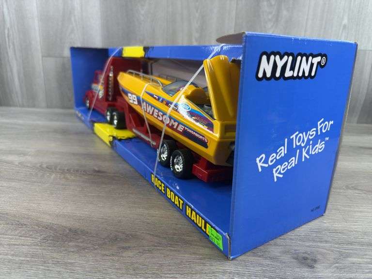 Awesome Powerboats Race Boat Hauler, 26” Long, Nylint Toys