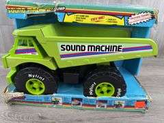 Nylint Sound Machine Dump Truck, 15” Long, Box Is Torn