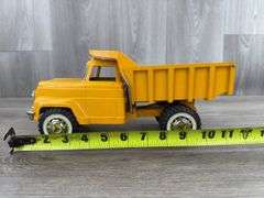 Hubley Mighty Metal Dump Truck, Original Box, 11 1/2” Long