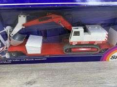 MAN Lorry W/Trailer & Menck M500H Excavator, 1/55, Siku