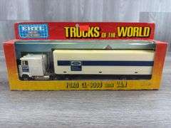 Ford CL-9000 W/Van, 1/64, Ertl, Trucks & Miniatures Of The World