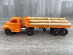 Hubley Log Truck, 12 1/2” Long, Original Box-Missing End Flaps